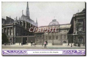 Paris Old Postcard Courthouse and Ste Chapelle