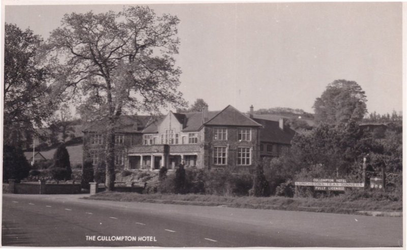 Cullompton Hotel Tiverton Devon Real Photo PB Postcard