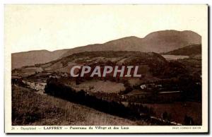 Old Postcard Laffrey Dauphine Panorama Of The Village And Des Lacs