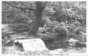 RPPC Japanese Garden, Benvenuto, Tod Inlet, VI Canada c1930s Vintage Postcard