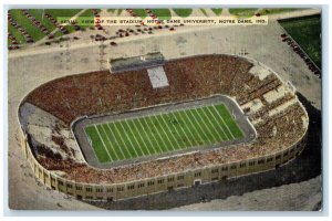 Aerial View Of The Stadium Notre Dame University Notre Dame Indiana IN Postcard