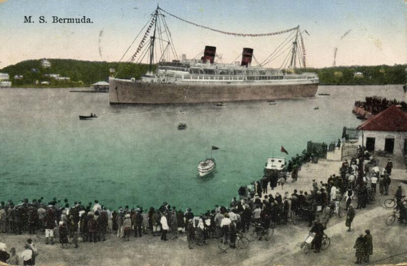 bermuda, Steamer M.S. Bermuda in the Harbour (1930)