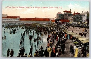 View Steeple Chase Pier At Height Of Season Atlantic City New Jersey NJ Postcard