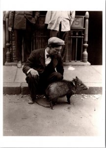 Movie Actor~Comedian BUSTER KEATON & His Only Friend/Javalina? 1992 4X6 Postcard