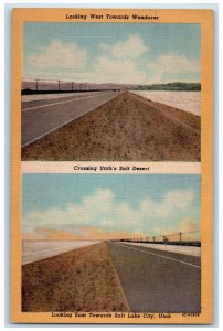 c1940s Looking East Towards Salt Lake City Utah UT Unposted Vintage Postcard