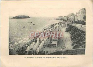 Postcard Old Saint Malo Place de Bonsecours and Grandee