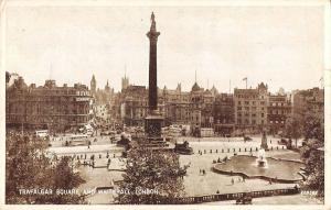 BR80013 trafalgar square and whitehall double decker bus  real photo london  uk