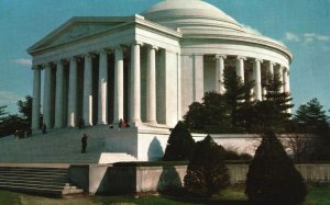 Vintage Postcard Jefferson Memorial Iconic Temple White Marble Washington D.C.