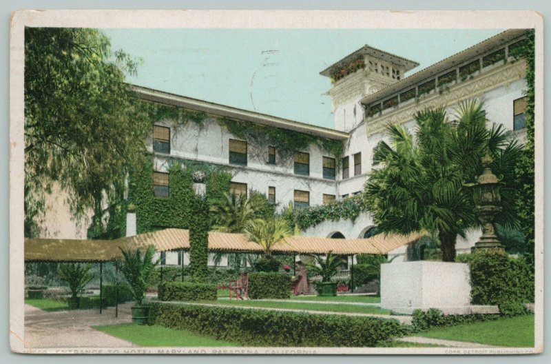 Pasadena California~Hotel Maryland~1920s Postcard