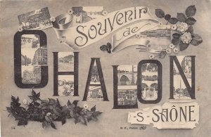 CHALON-sur-SAONE FRANCE~ SOUVENIR~GRANDE LETTRE~PHOTO POSTCARD