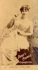 1880s Duke's Cameo Cigarettes Tobacco Real Photo Actress Helen Stadish F137