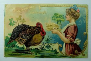C.1910 Patriotic, Thanksgiving, Turkey, Postcard P76