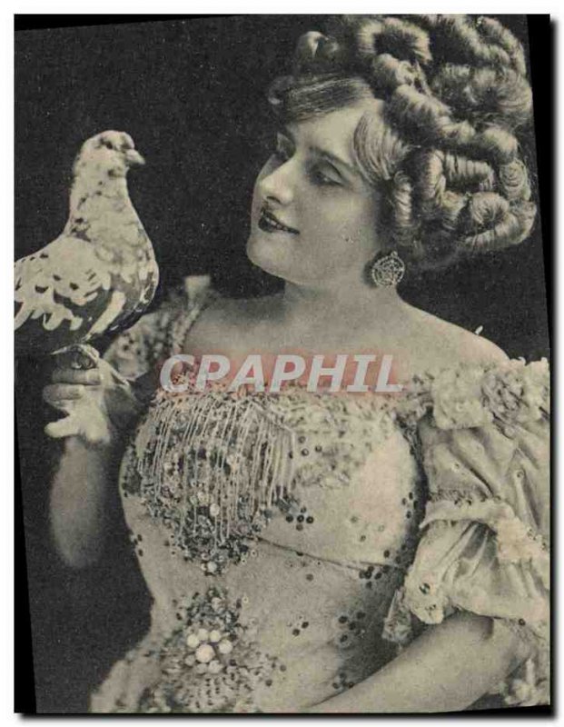 Theater Postcard Old Woman Miss Katie Pigeon Loisset