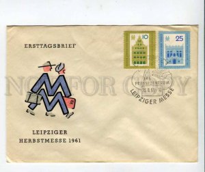 290484 EAST GERMANY GDR 1961 year Leipzig Fair press special cancellations COVER