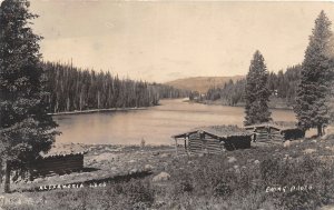 J58/ Alexandria Lake Colorado RPPC Postcard c1910 Grand Mesa Cabins 218