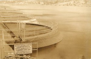 RPPC Postcard Southern Califionia Edison Lake Florence Multi Arch Dam Fresno Co