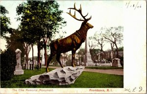 The Elks Memorial Monument Providence RI c1906 UDB Vintage Postcard B06