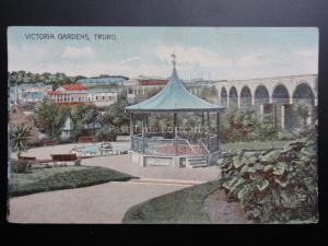 Cornwall: Truro, Victoria Gardens showing Bandstand - Old Postcard