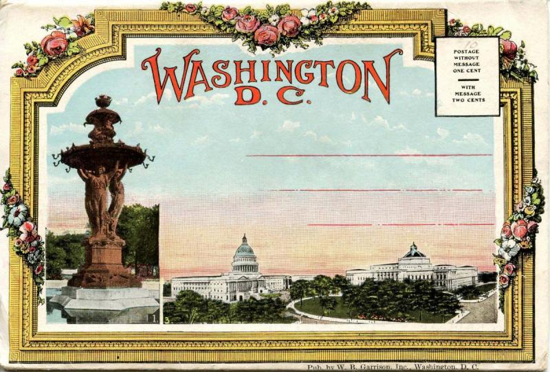 Folder - Washington, DC  ***PRE- 1920   (18 views + covers + narrative)