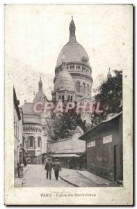 Old Postcard From Paris Eglise Sacre Coeur Montmartre