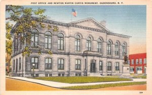 Post Office & Newton Martin Curtis Monument Ogdensburg, New York  