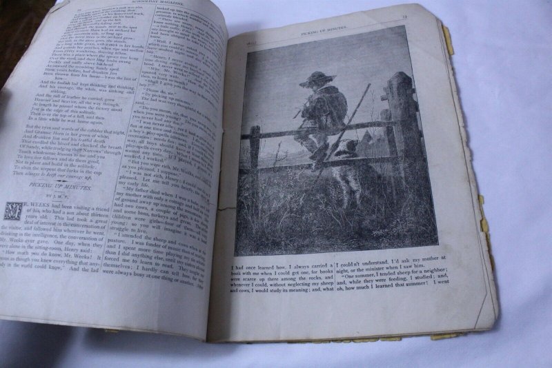 Vintage 1873 School Day Magazine Volume XVII with 88 Pages