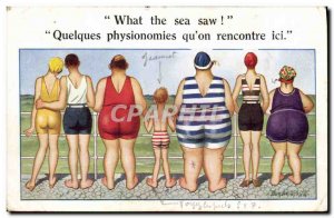 Old Postcard Humor At the beach