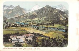 Hinterstoder Austria Scenic View Of Mountains Faidhause Antique Postcard K19017