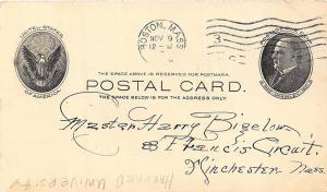 Harvard University MA Original Hand Made Artist Poem Watch Postal Card