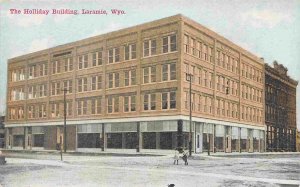 Holliday Building Laramie Wyoming 1910c postcard