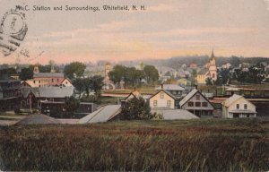 M.C. Station Whitefield N.H. c.1908 Postcard A191