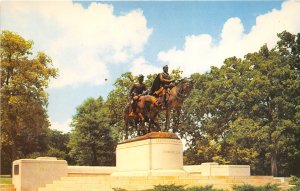 Dallas Texas 1960s Postcard Civil War Statue General Robert E. Lee & Aide