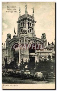 Belgie Belgium Liege Old Postcard Expo 1905 Main entrance