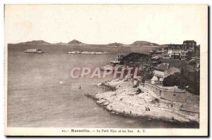 Old Postcard Marseille Le Petit Nice and the Islands