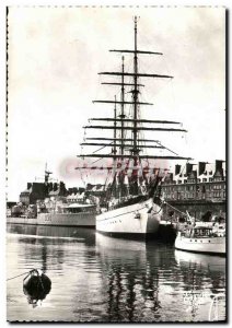 Postcard Modern Boat Bassin Vauban Saint Malo Barque Gorch Fock school of the...