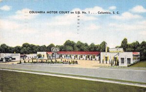 Columbia South Carolina Columbia Motor Court Vintage Postcard AA7224