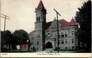 Vtg Phillippi West Virginia WV Court House 1908 Postcard