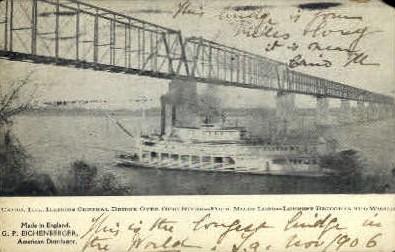 Illinois Central Bridge Over Ohio River Cairo IL 1906