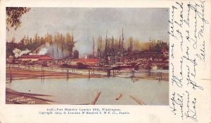 Port Blakeley Lumber Mill Logging Washington 1906 postcard