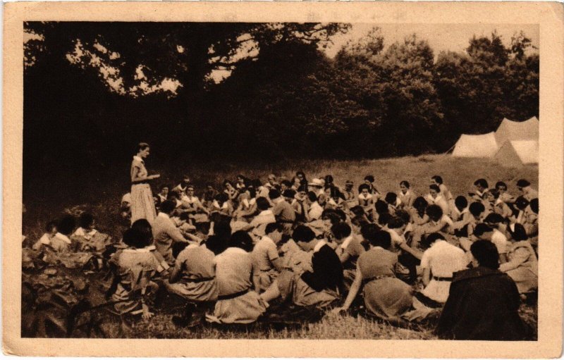 PC CAMP DE CHEFTAINES PALABRE MATINALE REAL PHOTO SCOUTING GIRL SCOUTS (a36509)