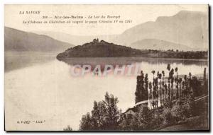 Old Postcard Aix les Bains Savoie Lake Bourget The Chateau de Chatillon