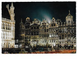 Brussels Belgium Grand Place Illumination c1969 4 by 6