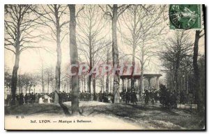 Postcard Old Lyon Bellecour Musique