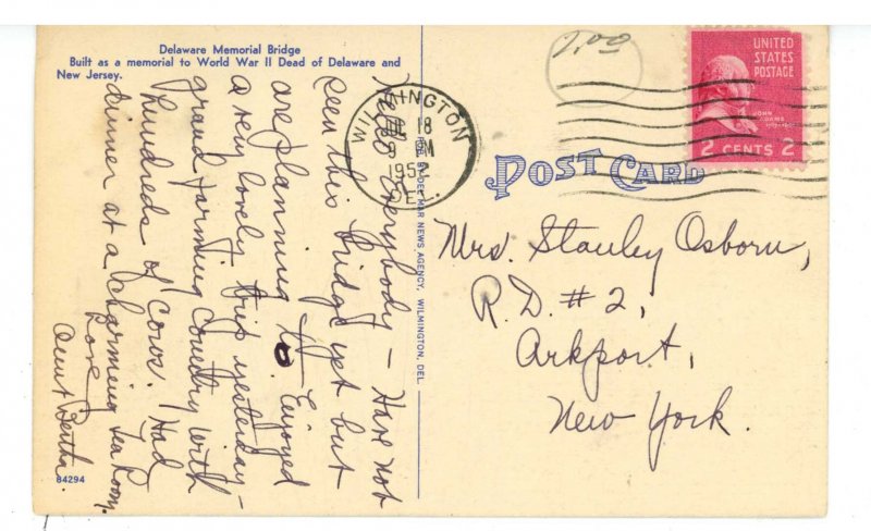 DE - Wilmington. Delaware Memorial Bridge