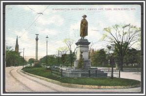 Wisconsin, Milwaukee Washington Monument Grand Ave Park - [WI-161]