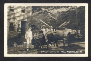 RPPC NORRIS TENNESSEE 18th CENTURY GRIST MILL VINTAGE REAL PHOTO POSTCARD