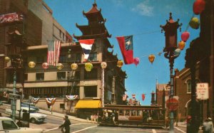 Vintage Postcard Chinatown Grant Ave. Picturesque Shops San Francisco California