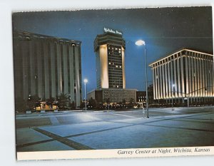 Postcard Garvey Center  at Night Wichita Kansas USA