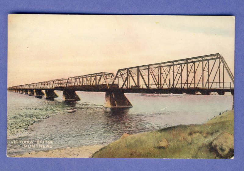 Montreal, Quebec, Canada Postcard, Early View Of Victoria Bridge