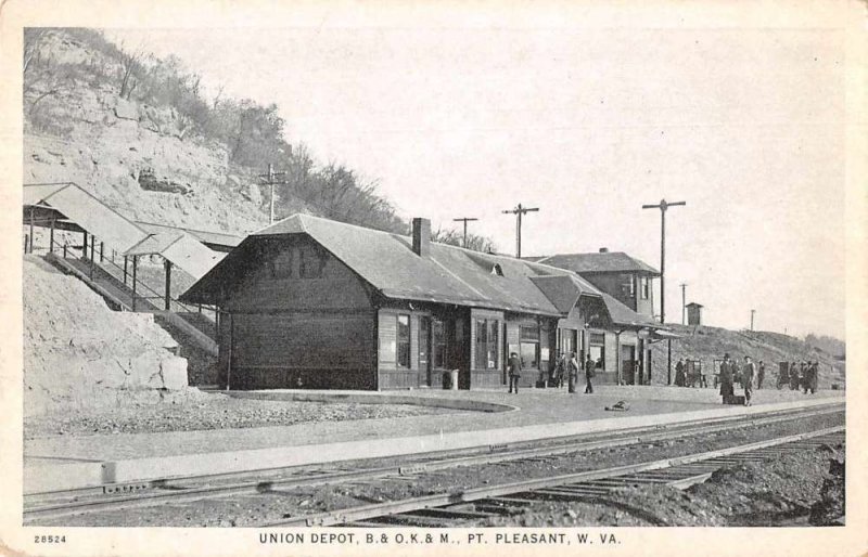 Point Pleasant West Virginia Union Depot Vintage Postcard AA9565